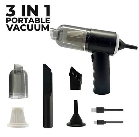 3-in-1 Portable Wireless Vacuum Cleaner – 120W | 6000Pa Suction